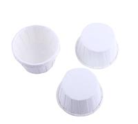 Fdit 100Pcs Mini Paper Cake Cases Cupcake Liner Wrapper Pastry Smallround Cake Baking Cup for Party Wedding Xmas, 5 * 3Cm(White)