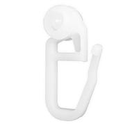 Fdit 100Pcs Universal Plastic Curtain Track Hooks, Smooth Gliding Roller Hooks for U-Profile Rails 4-5mm Easy Install Reusable Curtain Clips Accessories White