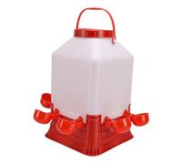Fdit 10L Chicken Waterer, Large Capacity Plastic Poultry Waterer Feeder Unique Design for Multiple Birds with