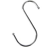 Fdit 10pcs S Shaped Metal Hook, Multi Functional Hanging Hanger for Kitchen Bathroom Wardrobe, with Smooth Mellow Ends and Strong Load Capacity (Large Diameter: 33mm/1.29in)