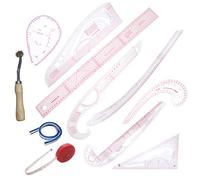Fdit 11-Piece French Ruler Set, Flexible Curve Tools | Made of durable plastic, Accurate for design, Suitable for sewing, Excellent for drawing