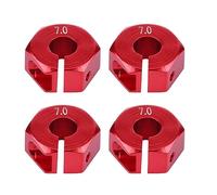 Fdit 12 Mm Universal 12 Mm Wheel Adapter for the HSP 1/10 Scale Car, Loosening the Agitation Problem (7.0MM red)