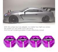 Fdit 12 Mm Universal 12 Mm Wheel Adapter for the HSP 1/10 Scale Car, Loosening the Agitation Problem (5.0MM purple)