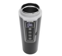 Fdit 12V Electric Car Kettle Portable Water Boiler Heated Travel Mug, Adjustable Temperature Coffee Tea Cup for Road Trips