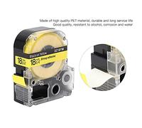 Fdit 18mm Label Tape, PET Material Durable Alcohol Resistant, with Workmanship, for King Jim SR230C SR230CH SR530C SR550C SR3900C and LW Series Label Printer