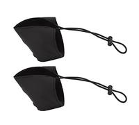 Fdit 2 Pcs Driving Shoe Heel Covers, Oxford Cloth Protectors with Plush Lining for Leather Designer Shoes Non Slip Heel Grips Pads Black