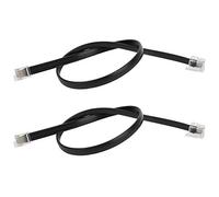 Fdit 2Pcs 1.3ft RJ25 6PIN Patch Sensor Cable, Double Crystal Head Chain Data Cable, UL20251 28AWG 6 7/0.12mm Pure Copper Wire for Robot/Toy Car/DIY Micro
