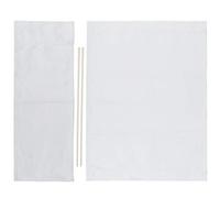 Fdit 2Pcs Directors Chair Canvas Cover Replacement, Washable Seat and Back Cloth for Director Chair with Wooden Sticks, Removable Cotton Canvas Stool Protector for Home Garden Indoor Outdoor White
