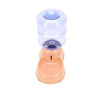 Fdit 3.8L Pet Water Dispenser Food Grade PP Non Slip Base Wide Mouth Design with Gravity Water Bowl for Dogs Cats Pink (Feeder Pink)