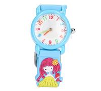 Fdit 3D Cartoon Kids Watch with Clear Numbers, Suitable for 3-8 Year Old Girls, Educational Toy for Time Learning and Habit Formation (Blue)