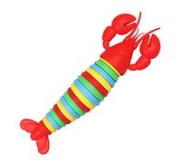 Fdit 3D Lobster Fingertip Toy, Colorful Sensory Stress Relief Anxiety Decompression Toy for ADD ADHD Portable Plastic Simulation Desk Decor for Office Home Use (Red Head)