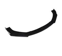 Fdit 3Pcs Front Bumper Lip Splitter Kit, Gloss Black High Toughness ABS Front Spoiler Body Kit for Vehicles with 1800mm Width, Aerodynamic Chin Spoiler