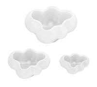 Fdit 3pcs Silicone Mould, Easy Demoulding Clouds Shape Resin Mold Set for DIY Cakes Chocolates Mousse Fondant Cookies Soaps Making