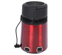Fdit 4L Water Distiller 750W Distilled Water Maker Countertop Distilling Machine with Single Button Burgundy for Home Kitchen Clinic (UK Plug)