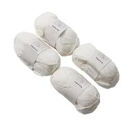 Fdit 4Pcs Cotton Yarn, Soft Skin Friendly Breathable Knitting Crochet Yarn with Bright Vivid Colors, for Crochet Flowers Amigurumi Hats Scarf Clothes Crafts DIY (Milky White)