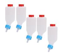 Fdit 5 Pack 500ML Goat Milk Feeding Bottle, Lamb Nursing Bottle with Hanging Hook Food Grade Plastic Livestock Feeder for Lambs