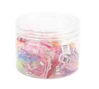 Fdit 50 PCS Axe-Shape Quilting Clips, Multi-Color Plastic Sewing Clips for Fabric Crafting Binding Quilters & DIY Enthusiasts