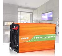 Fdit 5000W High Frequency Sine Wave Power Inverter with LCD Display for Car and Solar Use, Portable Aluminum, 19.1x8.6x6.1in (48V)