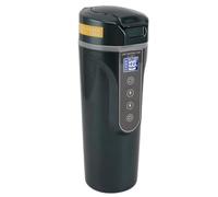 Fdit 500ml Car Electric Kettle, Intelligent Screen Display Portable Heating Cup for Hot Water, with 12V 24V Universal Design and Food Grade Stainless Steel (Green)