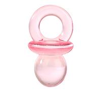Fdit 50pcs Acrylic Baby Pacifiers Cute Table Scatter Newborn Baby Shower Decoration Transparent Red Blue Pink Blue Mixed Color (Transparent Red)
