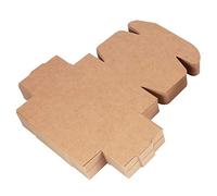 Fdit 50Pcs Maple Leaf Kraft Paper Gift Boxes Small DIY Craft Wrapping Box for Wedding Party Favors with Pre-Folded Creases Easy Assembly