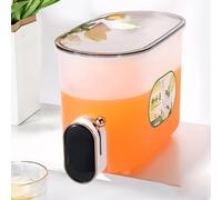 Fdit 5L Cold Kettle with Faucet Fruit Infuser Pitcher Lemonade Dispenser Food Grade Plastic Refrigerator Drink Container for Fruit Tea Lemon Tea Iced Beverages