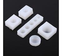 Fdit 5Pcs Half Round Cabochon Silicone Mold, Non Dust Resistant Durable, with 5 Shapes for Resin Jewelry Making