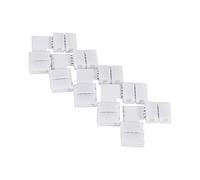 Fdit 5Pcs L Shape 4 Pins 10mm Solderless Corner Connectors Adapters for RGB 5050 LED Strip Lights RGB Solderless LED Light Strip Tape 90 Degree Corner Connectors