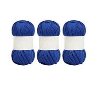 Fdit 5Pcs Spaghetti Yarn, 0.8in Wide Soft Skin Friendly Cotton Carpet Yarn for Crocheting Knitting DIY, with Bright Color for Rugs Baskets Poufs Macrame (Dark Navy Blue)