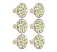 Fdit 6Pcs MR11 LED Bulb, GU4 Base 3W 12V 270LM Energy Saving Light Bulbs with 120 Degree Beam Angle, for Home Living Room Bedroom Bathroom Hallways Cabinet (White Light)
