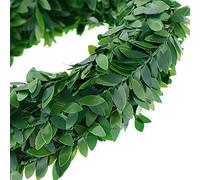 Fdit 7.5M Green Leaf Vine Flower Wreath PVC Artificial Christmas Garland Flame Retardant Flexible Deco Wrap for Indoor Outdoor Holiday Party Wedding Decor