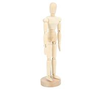 Fdit 8in Wooden Mannequin for Drawing, 14 Joint Articulated Art Mannequin with Rotatable Limbs, Human Body Proportion Model for Artists, Kids Learning, and Home Decoration