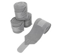 Fdit 9.8FT Horse Leg Wraps, 4Pcs Fleece Polo Wraps for Training and Competition, Adjustable Protective Leg Bandages for Equestrian Activities (Gray)