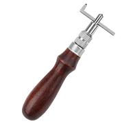 Fdit Adjustable Leather Edge Stitching Groover, Professional Leather Craft Tool with Wooden Handle Depth Control for DIY Leatherworking 135mm