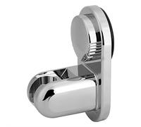 Fdit Adjustable Shower Head Holder Wall Mount Suction Cup Bracket with 5 Angle Gears No Drill Installation for G1/2 Standard Showerhead ([Suction Cup] Electroplated Shower seat)