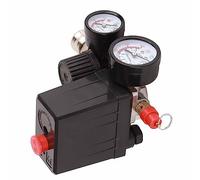 Fdit Air Compressor Pressure Switch, 0.5 to 0.8MPa Adjustable with On Off Lever 1/4in Connector 15A Max Current for Workshop Factory Use