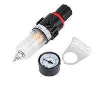 Fdit Air Hose Water Filter 1/4" BSP Air Hose Filter Air Compressor Water Trap Pressure Gauge Water Trap Miniature Compressed Air Filter Regulator Combo