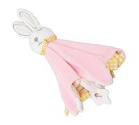 Fdit Apricot Bunny and Lamb Security Blanket for Boys and Girls, Comfortable to the Touch That Provides Better Sleep, Easy to Clean, for a Baby Shower. Material: Polyurethane Fiber, teether. (Pink)