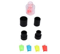 Fdit Aquarium Luminous Wave Maker Outlet for Dynamic Water Movement 4 Fish Tank Enthusiasts ABS, Silicone 1x Head, 4x Cores, 4x Pipes (Large Size)