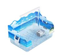 Fdit Automatic Bird Bath Shower, Circulating Water Large Cage Birdbath with Detachable Pump and Filter for African Grey Cockatiel Lovebirds (Ocean World Bath Tub)