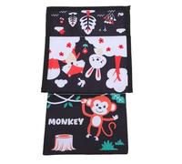 Fdit Baby Book with Animal Motif, Toy Made of Safe Material with Crumpled Paper and Mirror for Early Education and Cognitive Development