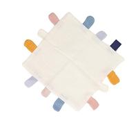 Fdit Baby Day Security Blankets, Soft Cotton Blanket for Anxiety Relief As a Christmas Toddlers (Beige)