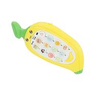 Fdit Baby Phone Toy, Educational Mobile Phone, Early Learning, Teether, Multiple Modes, Silicone Box/Cover, Daily Use Set for Babies (Yellow)