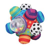 Fdit Baby Stimulating Rattle Ball Tactile Visual Development Bell Toy, Suitable for Parent-Child Bonding, for Babies 0+, As Shown in The Picture (Round)