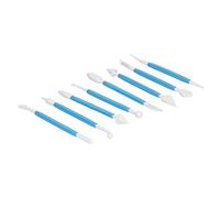 Fdit Baking Craft Tool, 8Pcs Fondant Cake Decorating Mold Set with Non Slip Handle, for Cake Modeling Chocolate Carving DIY Baking (Blue Bag)