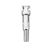 Fdit BNC Male Connector Adapter for Coaxial RG59 Easy Lock Screw Type 10 Pcs Silver Aluminum Alloy CCTV Camera Installation