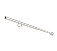 Fdit Boat Flag Pole, Yacht Flag Pole, Marine Grade 316 Stainless Steel Rail Mount Flagstaff with High Speed Stability, 610mm 24 Inch Length for Yachts, Boats, RVs, and (Large Ball Head 25mm / 1in)