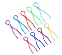 Fdit Bobbin Buddies, 180Pcs Plastic Spool Clamp Thread Control Holder for Sewing Machine, with 9 Colors for Most Sewing and Embroidery Spools