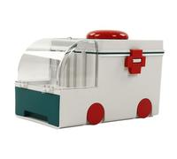 Fdit Box Ambulance Shape, Double Layer Large Capacity Handle (Green)