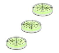Fdit Bubble Level Set, Round Bullseye Level High Precision Easy Read Yellow Liquid for Tripod Telescope Camera Furniture Placement 3 Pack